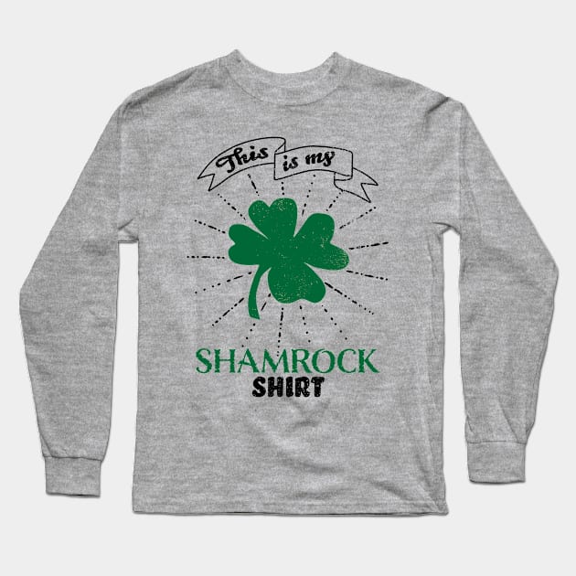 St. Patricks Shamrock Shirt Long Sleeve T-Shirt by Annelie